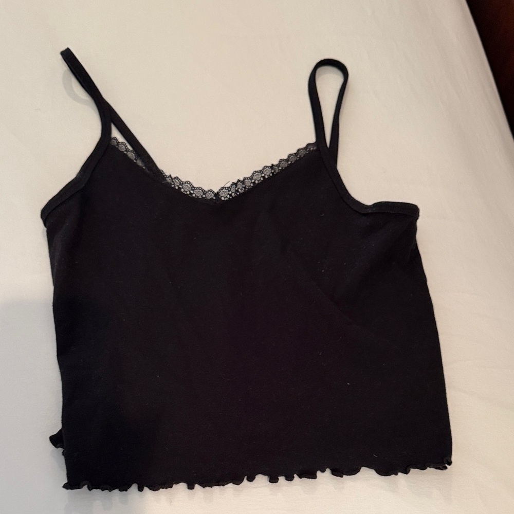 Black Lace Trim Camisole